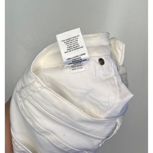 Blank NYC Denim Skirt Raw Hem White Size 27 Mini Skirt The Great White Mini - Picture 6 of 7